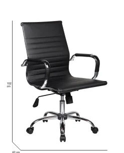 Sedia con ruote Disrae, , 62x54h92/102 cm<Dmora New