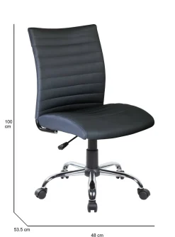 Sedia con ruote Dkum, 54x48h90/100 cm,<Dmora Store
