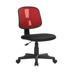 Sedia con ruote Dlazeti, 49x43h81/93 cm, Nero e Rosso<Dmora Online