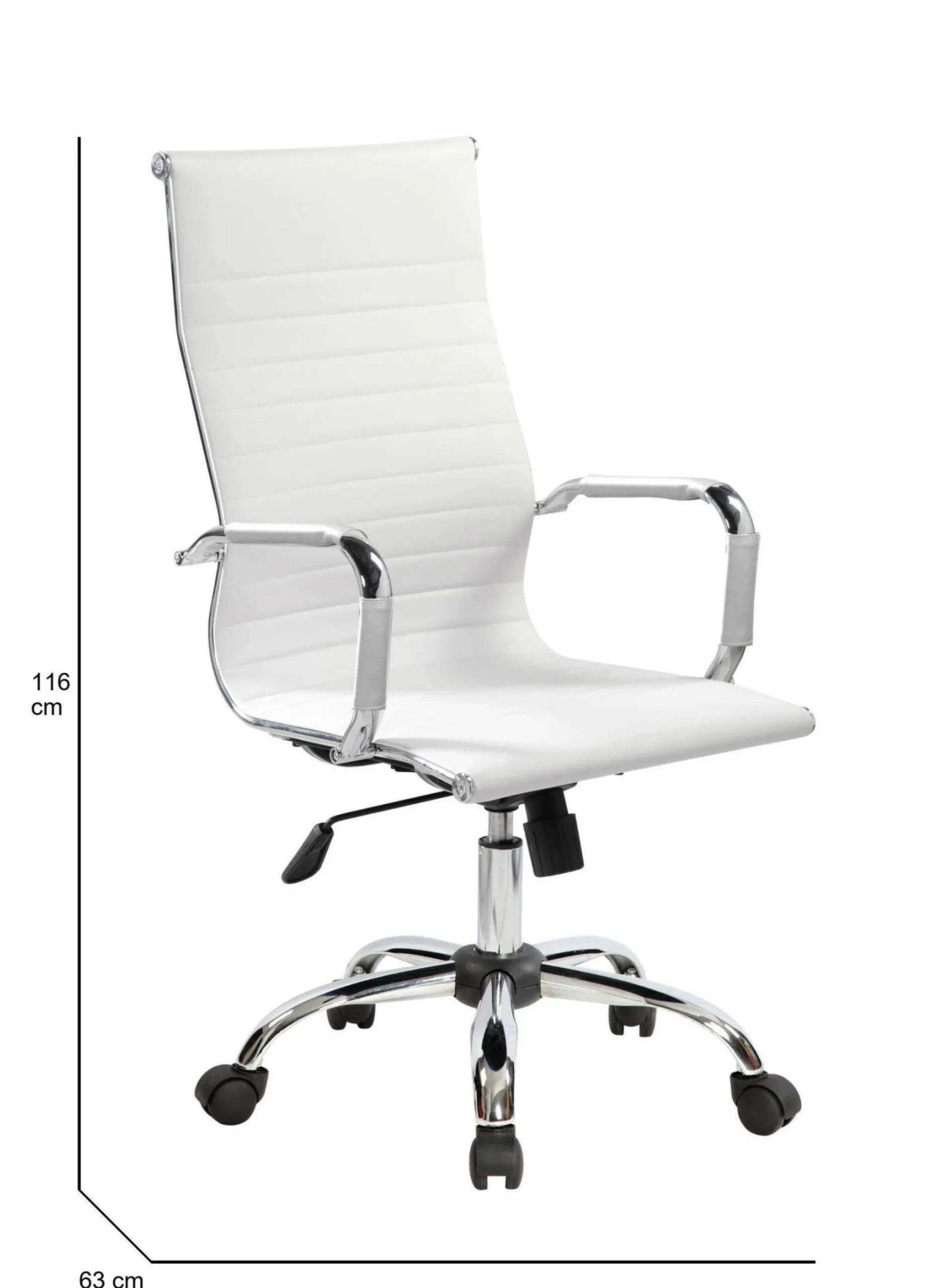 Sedia con ruote Dlemmen, , 63x54h106/116 cm<Dmora Flash Sale