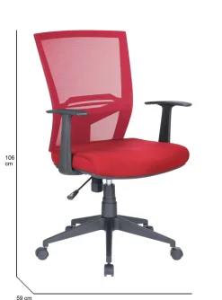 Sedia con ruote Dlom, 59x64h96/106 cm,<Dmora Cheap