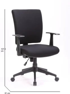 Sedia con ruote Eulalia, 61x65h98/108 cm,<Dmora Store