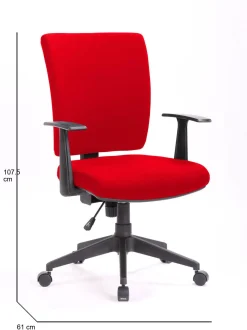 Sedia con ruote Eulalia, 61x65h98/108 cm,<Dmora Sale