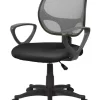 Sedia con ruote Filiberta, 56x57h88/100 cm, Nero e Grigio<Dmora Discount