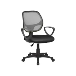 Sedia con ruote Filiberta, 56x57h88/100 cm, Nero e Grigio<Dmora Discount