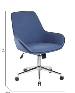 Sedia con ruote Luminosa, 66x59h98 cm,<Dmora Sale