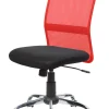 Sedia con ruote Maysak, 57x46h90/100 cm, Nero e Rosso<Dmora Cheap