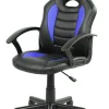 Sedia con ruote Miranda, 56x55h89/100 cm, Nero e Blu<Dmora Cheap