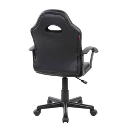 Sedia con ruote Miranda, 56x55h89/100 cm, Nero e Rosso<Dmora Shop