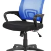 Sedia con ruote Reticolo, 59x54h90/100 cm, Nero e Blu<Dmora Hot