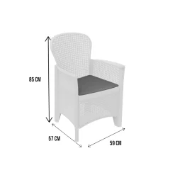 Sedia da esterno Amilton, 60x58h89 cm,<Dmora Hot
