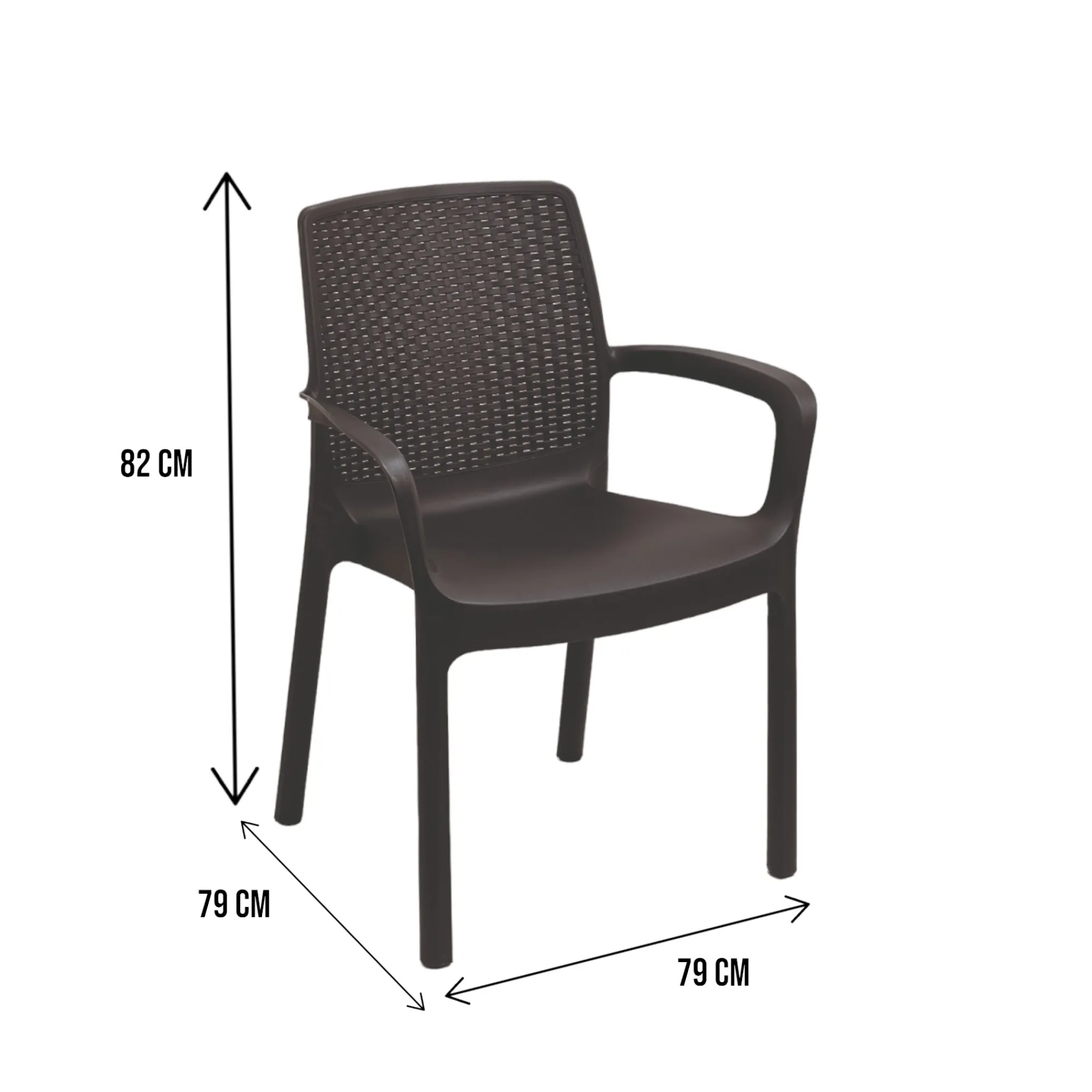 Sedia da esterno Anacleto, 54x60h82 cm,<Dmora Store