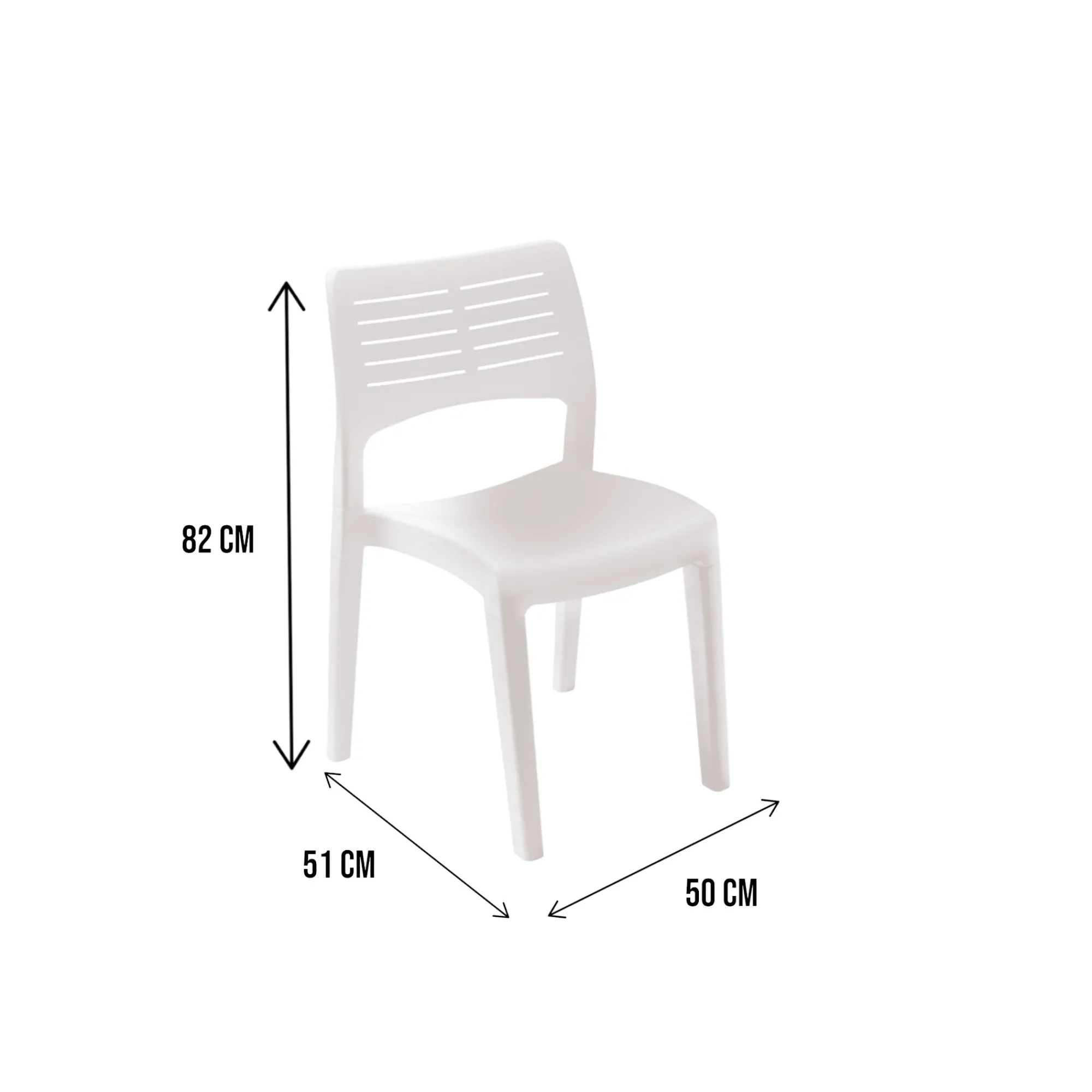 Sedia da esterno Dantonin, 50x51h82 Cm,<Dmora Fashion