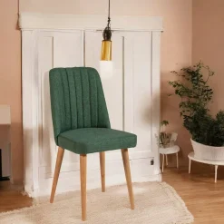 Sedia da esterno Dguglielmott, 47x46 h89 cm, Quercia e Verde<Dmora Online