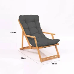 Sedia da esterno Dpicarell, 66x48 h110 cm,<Dmora New