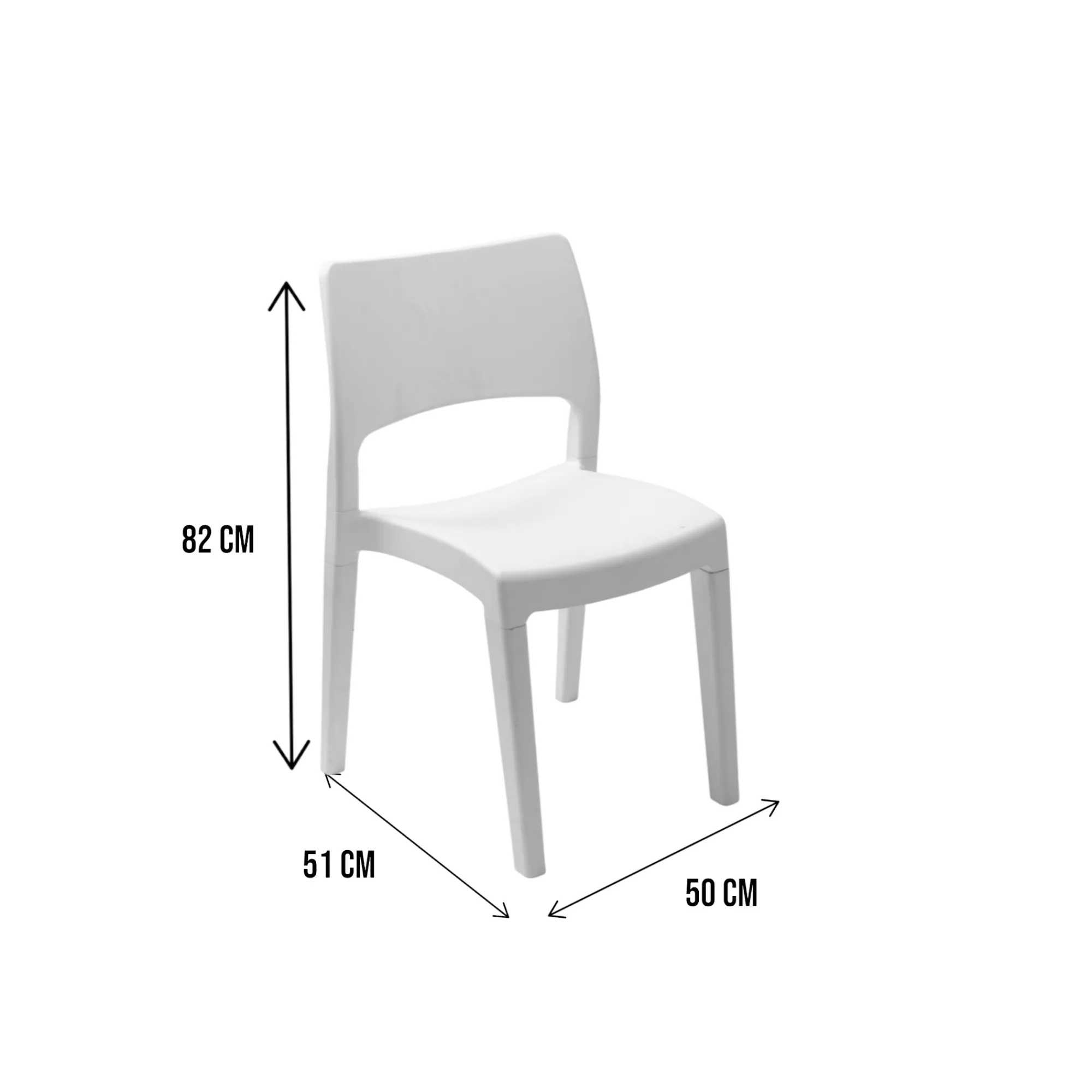 Sedia da esterno Zircone, 50x51h82 Cm,<Dmora Shop