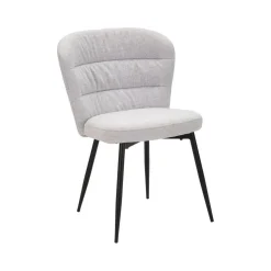 Sedia Leo, 58x61 h85 cm, Nero e Grigio<Dmora Cheap