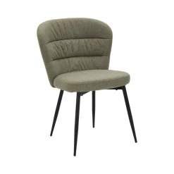Sedia Leo, 58x61 h85 cm, Nero e Verde<Dmora Sale