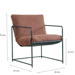 Set di 2 poltrone Appare, 61x67h75 cm,<Dmora Fashion