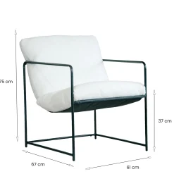 Set di 2 poltrone Appare, 61x67h75 cm,<Dmora Store