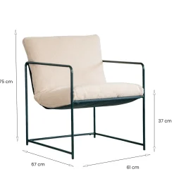 Set di 2 poltrone Appare, 61x67h75 cm,<Dmora Shop