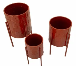 Set di 3 portavasi Cisterna, 36x36 h57 cm,<Dmora Store