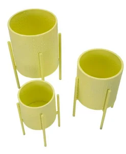 Set di 3 portavasi Cisterna, 36x36 h57 cm,<Dmora Fashion