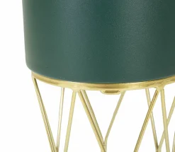 Set di 2 portavasi Parano, 23x23 h70 cm, Verde e Oro<Dmora Flash Sale