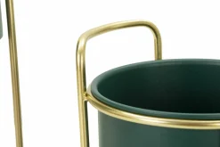 Set di 2 portavasi Rangone, 24x24 h70 cm, Verde e Oro<Dmora Cheap