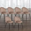 Set di 6 sedie Achito, 51x54h82 cm,<Dmora Sale