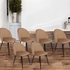 Set di 6 sedie Achito, 51x54h82 cm,<Dmora Sale