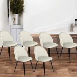 Set di 6 sedie Achito, 51x54h82 cm,<Dmora Flash Sale