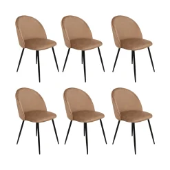 Set di 6 sedie Achito, 51x54h82 cm,<Dmora Sale