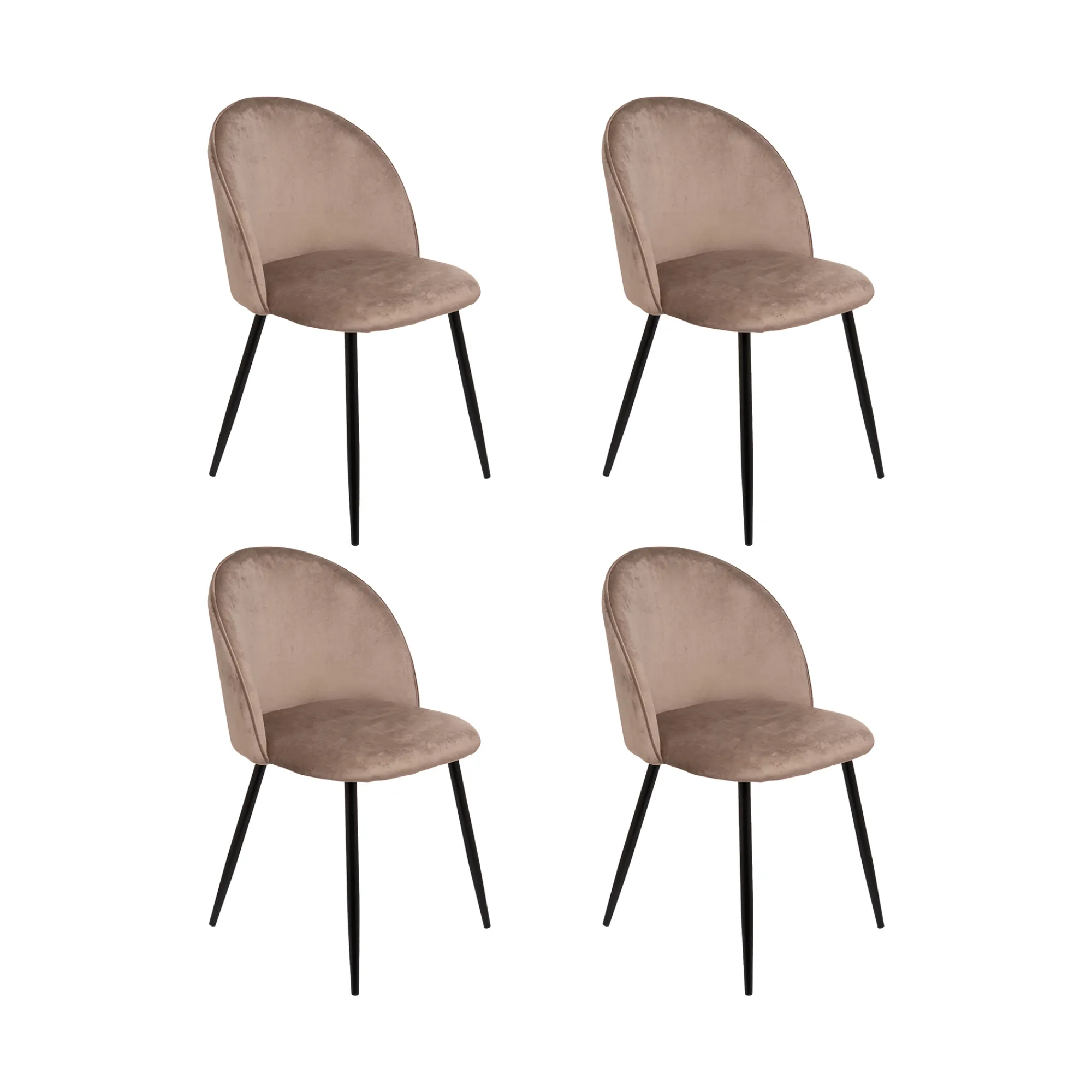 Set di 4 sedie Achito, 51x54h82 cm,<Dmora Sale
