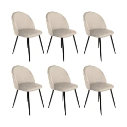 Set di 6 sedie Achito, 51x54h82 cm,<Dmora Shop