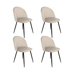 Set di 4 sedie Achito, 51x54h82 cm,<Dmora Cheap