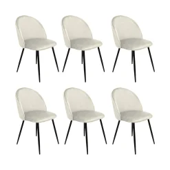 Set di 6 sedie Achito, 51x54h82 cm,<Dmora Flash Sale