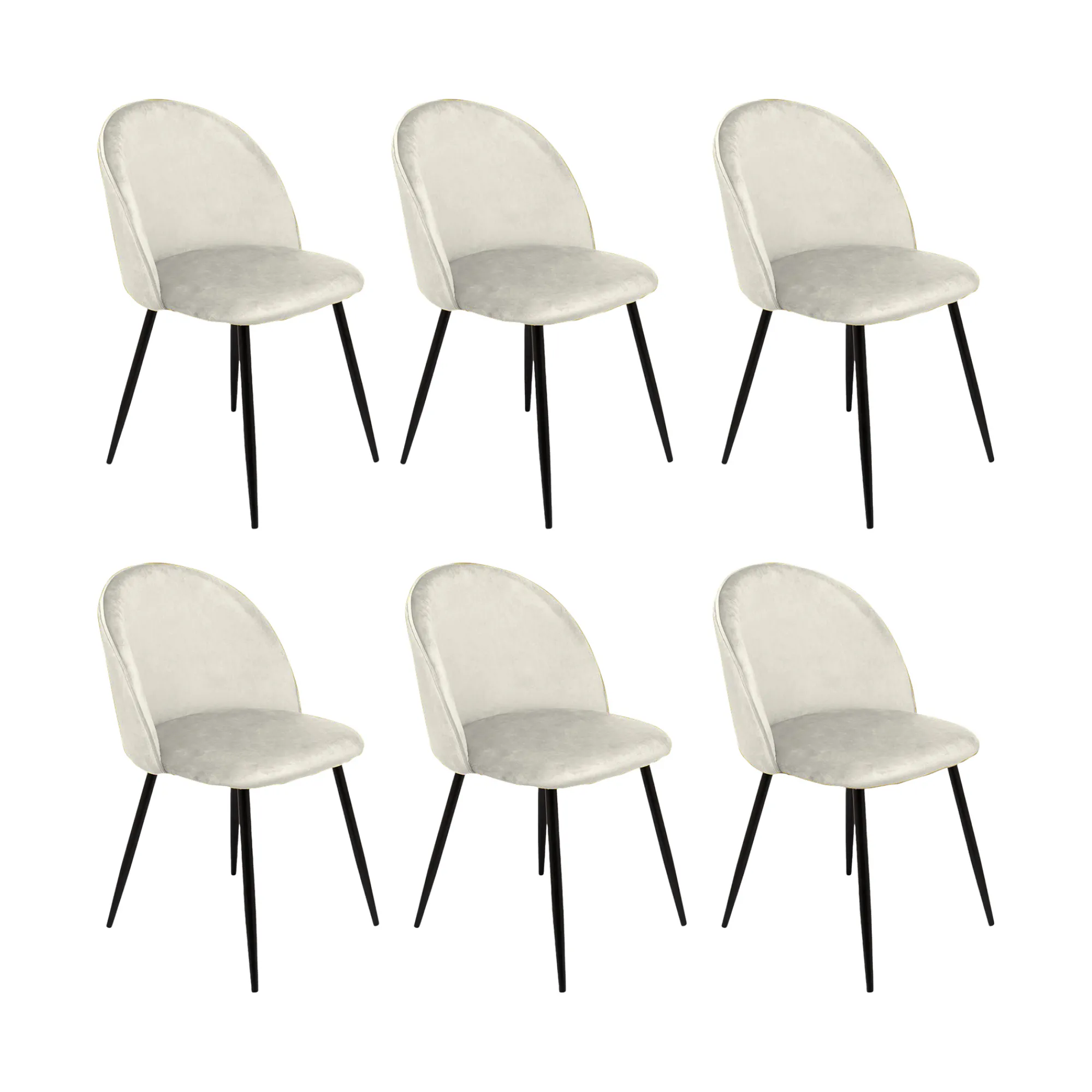 Set di 6 sedie Achito, 51x54h82 cm,<Dmora Flash Sale