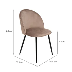 Set di 2 sedie Achito, 51x54h82 cm,<Dmora Fashion