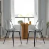 Set di 2 sedie Amstrong, 53x46h81 cm, Fumé<Dmora Store