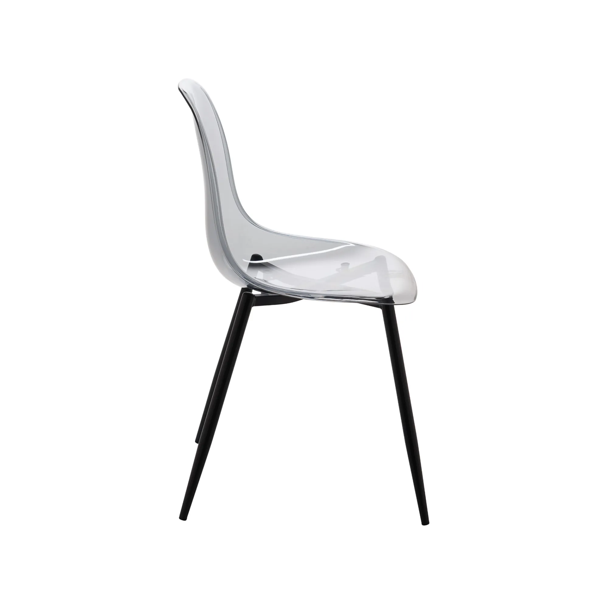 Set di 4 sedie Amstrong, 53x46h81 cm, Fumé<Dmora Clearance