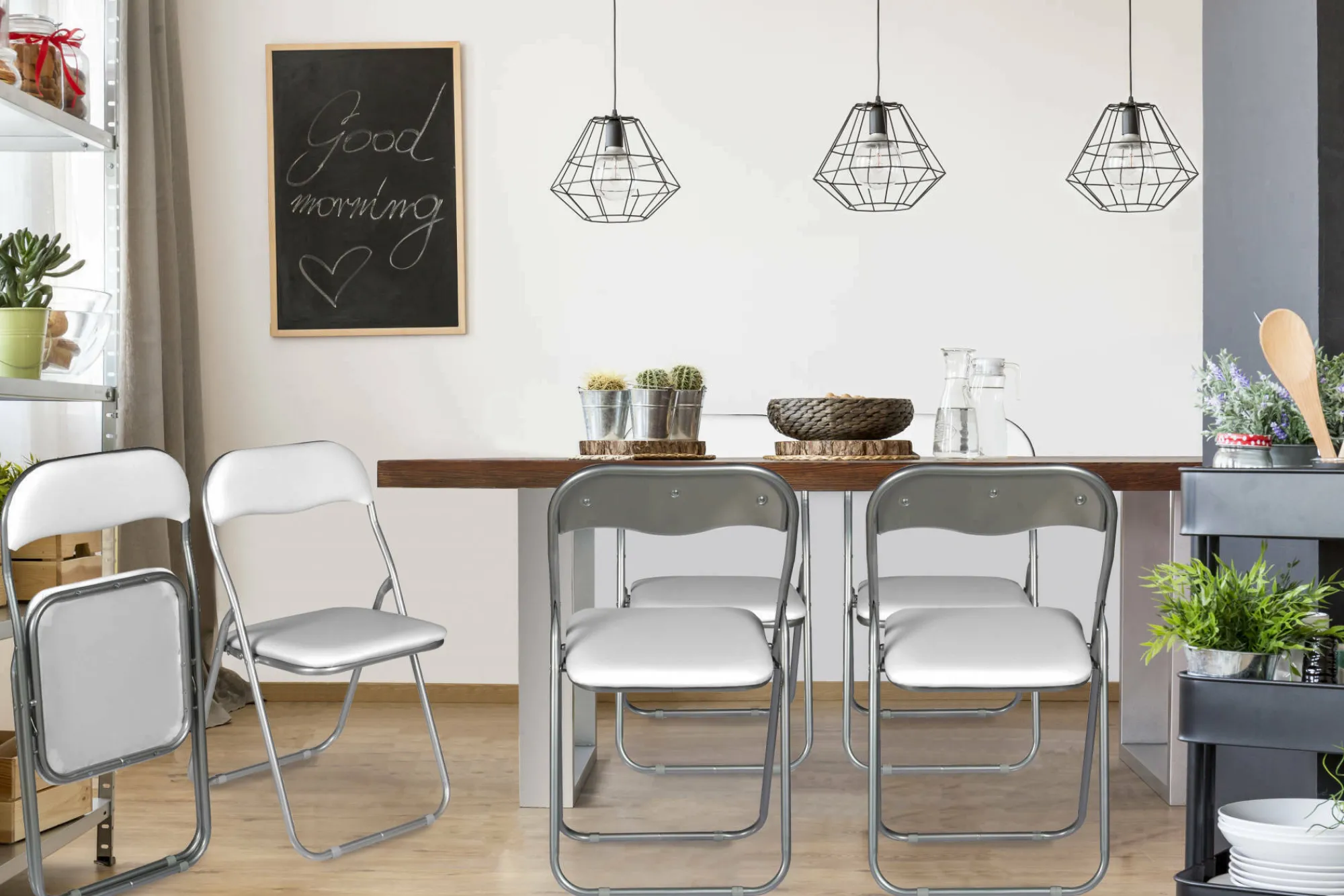 Set di 6 sedie pieghevoli Dgraf, 43x47h80 cm,<Dmora Cheap