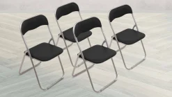 Set di 4 sedie pieghevoli Dgraf, 43x47h80 cm,<Dmora Clearance
