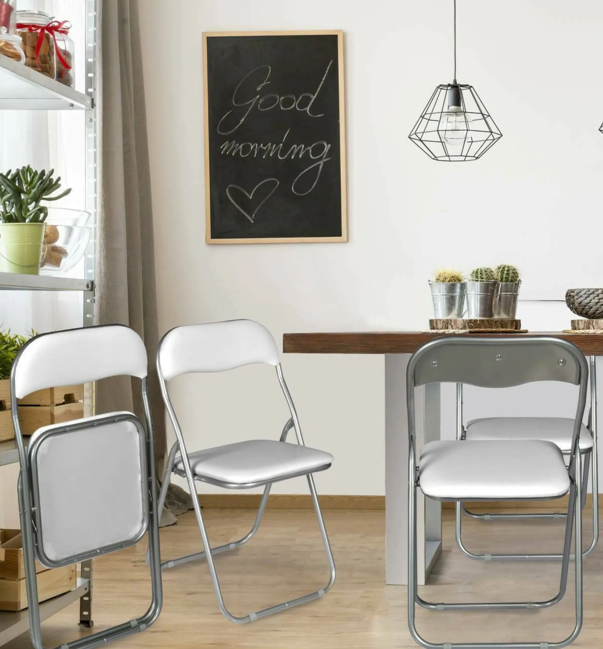 Set di 4 sedie pieghevoli Dgraf, 43x47h80 cm,<Dmora Cheap