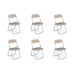 Set di 6 sedie pieghevoli Dgraf, 43x47h80 cm,<Dmora Outlet