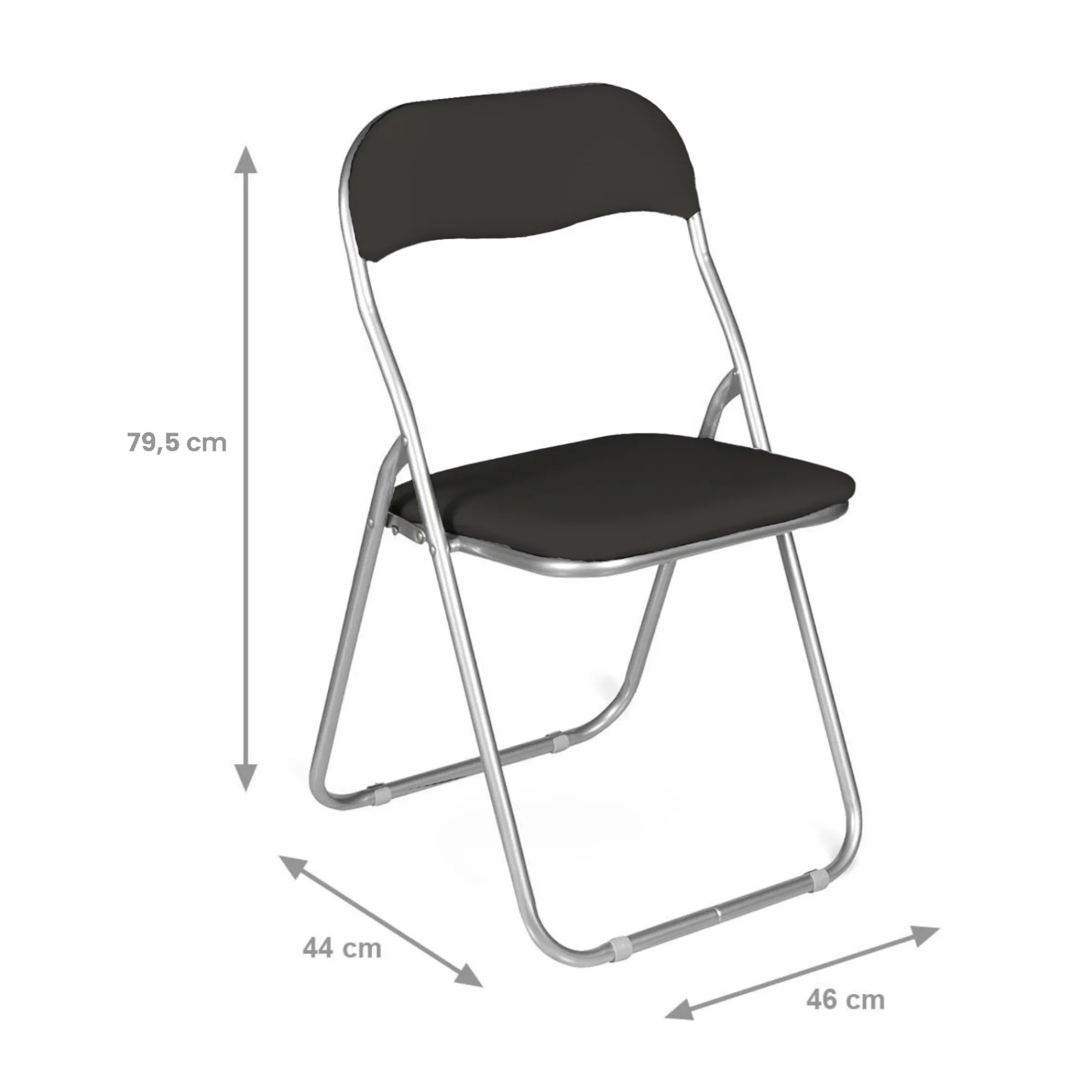 Set di 6 sedie pieghevoli Dgraf, 43x47h80 cm,<Dmora Cheap