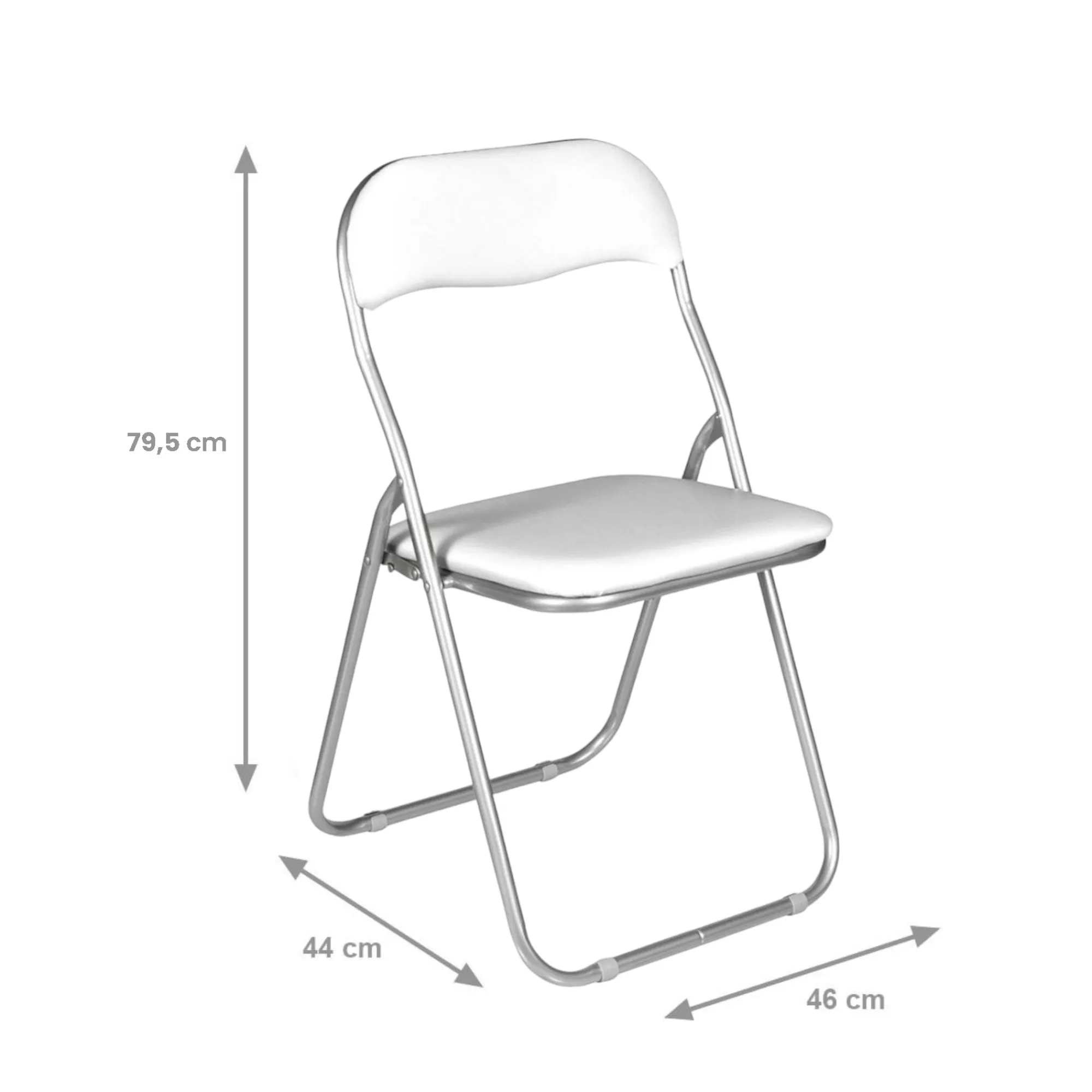 Set di 4 sedie pieghevoli Dgraf, 43x47h80 cm,<Dmora Cheap