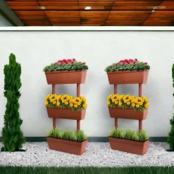 Set di 3 vasi Aldunga, 49x22h16 cm,<Dmora Best
