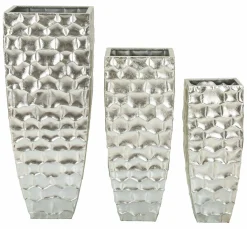 Set di 3 vasi Cavatore, 38x38 h91 cm,<Dmora Online