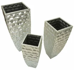Set di 3 vasi Cavatore, 38x38 h91 cm,<Dmora Online